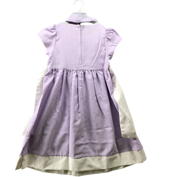 Vintage Rare Editions Girls Size 5/6 Dress Purple A-Line Pleated Prairie Summer - Picture 2 of 9